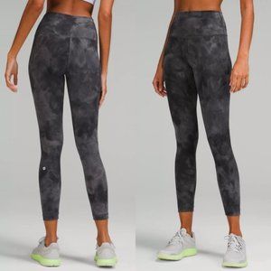 Lululemon Wunder Train High-Rise Tight 25" Inseam Diamond Dye Grey Size 6